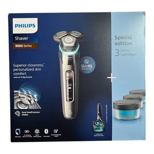 Philips Series 9000 Nass- Trockenrasierer S9974/63 Vorteilspack