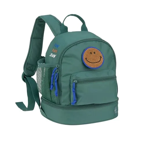 Mini Backpack Little Gang dark green - Stylischer Mini-Rucksack für Kinder, perfekt für Schule und Freizeit, leicht und praktisch.