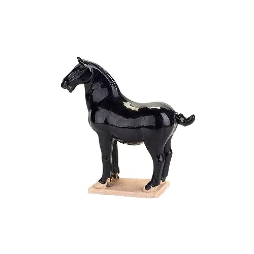 Gift Company Ma Deko-Pferd - Elegante Keramikfigur - Sammlerfiguren: Hochwertige Dekofigur in Schwarz, 27 cm hoch, perfekt für Pferdeliebhaber und stilvolle Wohnräume.