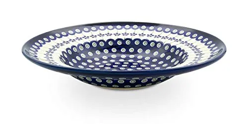 Original Bunzlauer Keramik Pastateller (tiefer Teller) Ø28.5 cm, V=0,5 Liter im Dekor 166a