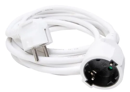 Kopp 143201018 Schutzkontaktverlängerung 3 m, weiß