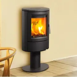 VARDE OVNE Kaminofen AURA 11 - Eleganter Holzofen in Schwarz - Kaminofen, Energieeffizienzklasse A+, bietet effiziente Wärme und gemütliche Atmosphäre für Ihr Zuhause.