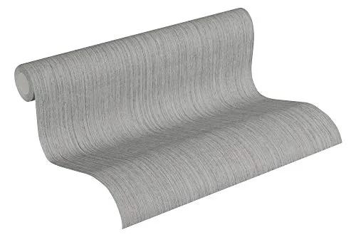 A.S. Création Vliestapete Ethnic Origin Tapete Uni 10,05 m x 0,53 m blau grau Made in Germany 371792 37179-2