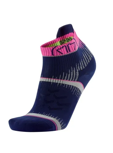 Sidas Laufsocken Run Ultra - Langstreckenlaufsocken in Blau/Pink - Sportsocken mit innovativer „In & Out“-Konstruktion, optimaler Fußstützung und breiter Zehenbox für maximalen Komfort bei langen Läufen.