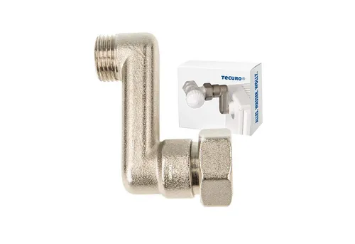 tecuro Heizkörper S-Anschluss - 50 mm Höhenausgleich - Thermostate für Heizkörpertausch, ideal um Maßdifferenzen zwischen Ventilen und Heizkörpern auszugleichen, mit langlebigem Messing und hoher Druckbeständigkeit.