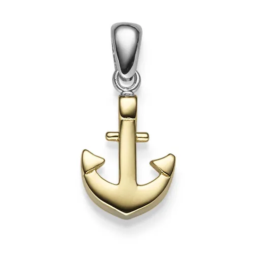 Anhänger Anker 22x10,5mm 585 Gold Gelbgold Weißgold bicolor glänzend schlicht