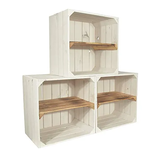 CHICCIE 3 Set Weinregal Wino aus Holz in weiß von Chiccie