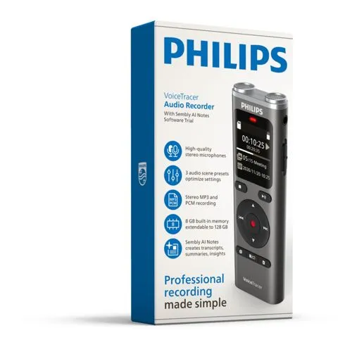 Philips VoiceTracer DVT2075 Diktiergerät mit 8 GB intern