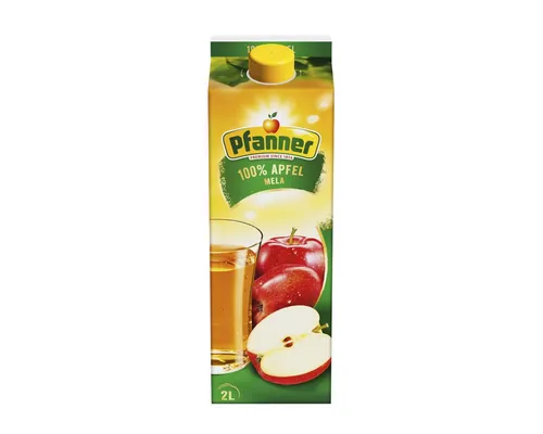 Pfanner 100% Apfelsaft – Klassischer Fruchtsaft ohne Zuckerzusatz (1 x 2 l) - Säfte – Erleben Sie 100% reinen Apfelsaft, reich an Vitamin C und ohne Zuckerzusatz für eine gesunde Erfrischung. Ideal für Ihr Immunsystem!