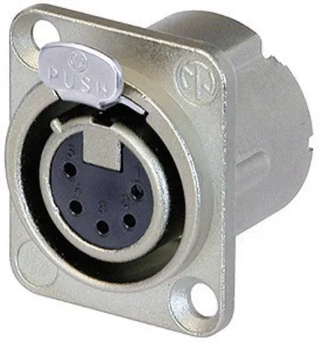 Neutrik NC5FD-LX XLR-Steckverbinder Flanschbuchse, Kontakte gerade Polzahl: 5 Silber 1St.