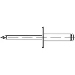Blindniete Alu/Stahl verzinkt Flachkopf K 12 4 x 6 S