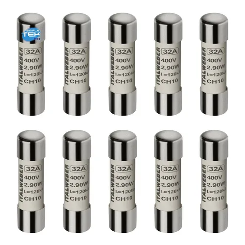Produktbild X ZYLINDRISCHE SICHERUNGEN ITALWEBER 10MM X 38MM CH10 32A 400V gG 10