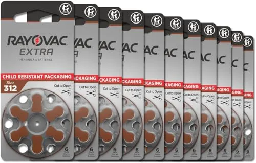 Rayovac Extra Advanced Typ 312 Hörgerätebatterie 60