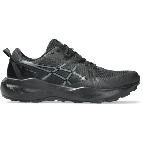 ASICS Gel-Venture 11 Trailschuh Herren – schwarz, anthrazit, Größe 42,5 - Der GEL-VENTURE 11 ist ideal für Trails. Mit robustem Synthetik-Obermaterial und rutschfester Gummilaufsohle bietet er optimalen Halt und Komfort auf unwegsamem Gelände. Entdecke neue Wege mit einem direkten Laufgefühl!