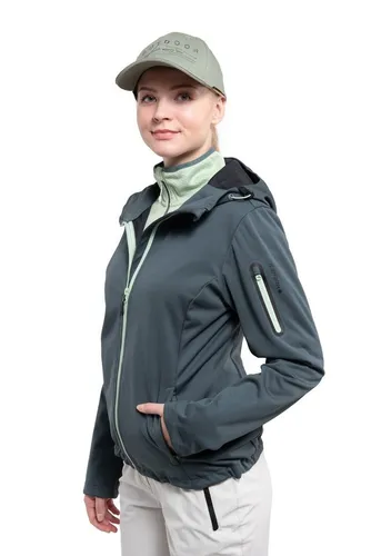 Icepeak Softshelljacke D SOFTSHELLJACKE BRIDGEWATER für vielseitige Outdoor-Aktivitäten, aus Polyester, mit Kapuze