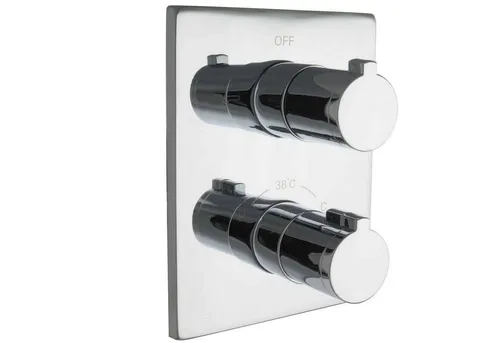 PaulGurkes Thermischer Verbrühschutz PGJW4-2W - 2-Wege Thermostatarmatur mit 38°C Verbrühschutz, ideal für sicheres Duschen. Hochwertige Marken-Thermostatkartusche und massives Messing sorgen für Langlebigkeit und Komfort.