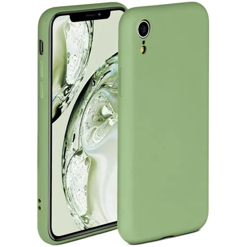 ONEFLOW Soft Case für iPhone XR Hülle aus Silikon mit Kameraschutz, Silikonhülle mit erhöhtem Schutz fürs Display, Backcover Schutzhülle, weiche Handyhülle, Grün