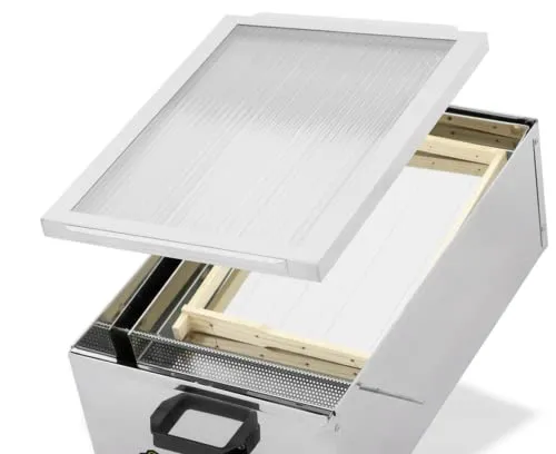 imker.discount Sonnenwachsschmelzer 2 Waben Zander Dadant DN Edelstahl Metall