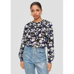 QS Langarmbluse Bluse Bluse mit Allover-Muster