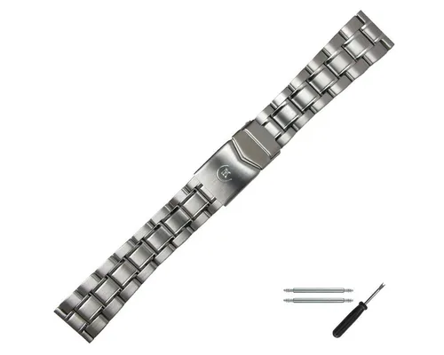 MARBURGER Uhrenarmband 20mm Edelstahl Silber - Hochwertiges Edelstahl-Uhrenarmband mit verjüngendem Design. Ideal für individuelle Anpassung durch kürzbare Länge. Perfekt für stilvolle Uhren und täglichen Komfort.