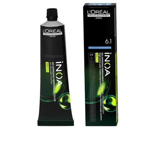 INOA No Ammonia Permanent Hair Color 6.1 - 60g - INOA permanente Haarfarbe ohne Ammoniak in der Nuance 6.1, 60 g. Ideal für eine schonende Farbveränderung mit intensiver Farbbrillanz.
