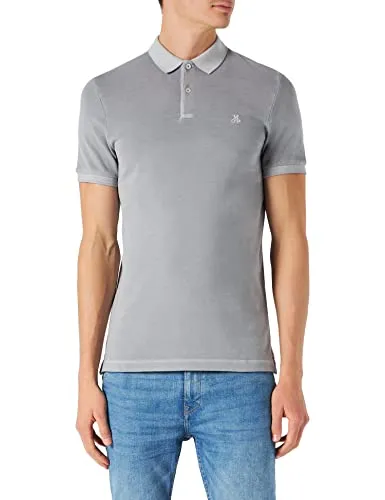 Marc O'Polo Herren Kurzarm-Poloshirt mit Stretch-Anteil, Grau, XL - Poloshirt für Herren aus 100% Bio-Baumwolle, kombiniert Eleganz mit hohem Tragekomfort und ist ideal für jeden Anlass.