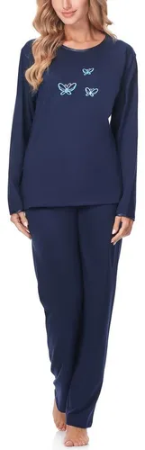 Merry Style Schlafanzug Damen Langarm Schlafanzug 91LW1 - Bequemer Damen Pyjama aus hochwertiger, weicher Baumwolle. Ideal für empfindliche Haut, atmungsaktiv und allergiefrei. Perfekt für erholsame Nächte.
