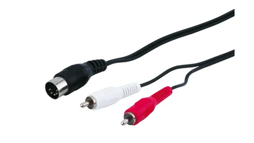 Kabel adaptera audio, wtyk DIN na wtyk cinch stereo - Długość kabla 1.5 m