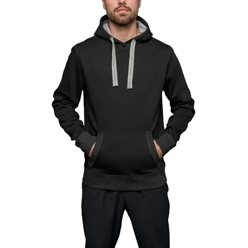 HRM Herren Unisex Sweat, Schwarz, L EU - Kapuzenpullover für Herren, aus weichem Mischgewebe für hohen Tragekomfort. Ideal für Textil-Veredelung und langlebig durch spezielle Vorbehandlung. Fair produziert unter besten Arbeitsbedingungen.