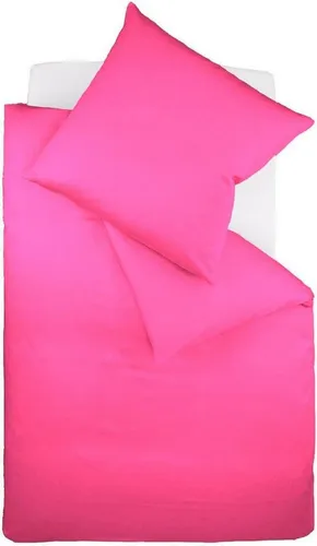 fleuresse Bettwäsche Colours in Mako-Satin, 3-teilig, rosa - Bettwäsche aus 100% Baumwolle, mit praktischem Reißverschluss, ideal für einen erholsamen Schlaf und pflegeleicht bei 60°C waschbar.