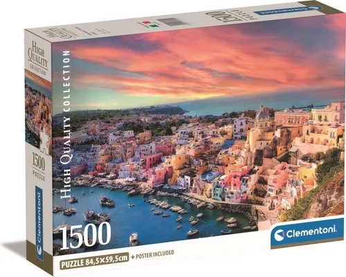 Clementoni Procida Insel Puzzle - Puzzle 1500 Teile Erwachsene - Puzzle Erwachsene in 59,2 x 84,3 cm - Puzzle Erwachsene anspruchsvoll von Clementoni 31721
