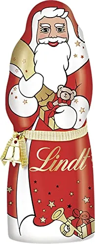 Lindt Weihnachtsmann Vollmilch | 200g | Große Schokoladenfigur aus feinster Alpenmilch-Schokolade | Klassischer Lindt Nikolaus | Edles Weihnachtsgeschenk | Festliche Schoko-Deko zu Weihnachten