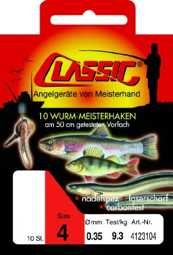 Classic Wurm Meisterhaken Größe 1