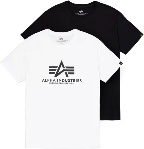 Herren T-Shirt 2er-Pack XXL von Alpha Industries - Shirts & Tops mit stylischer Logo-Bedruckung, ideal für lässige Outfits und bequemes Tragen.