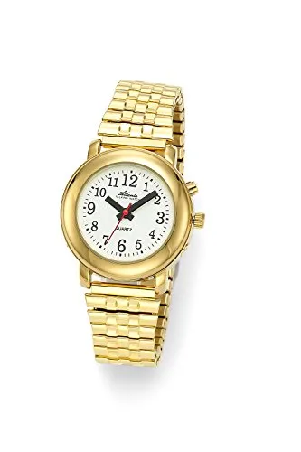 Sprechende Armbanduhr Damenuhr Gold 8915-9 - Armbanduhren für Damen, mit deutscher Sprachausgabe für einfache Bedienung und präzisem Quarzwerk – ideal für eine komfortable Zeitansage.