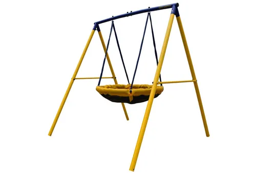 Zero Gravity Schaukelgestell TÜV-geprüfte Kinderschaukel, bequeme Sitzfläche, Kettenaufhängung, Montierte Abmessungen: 320 x 180 x 185cm