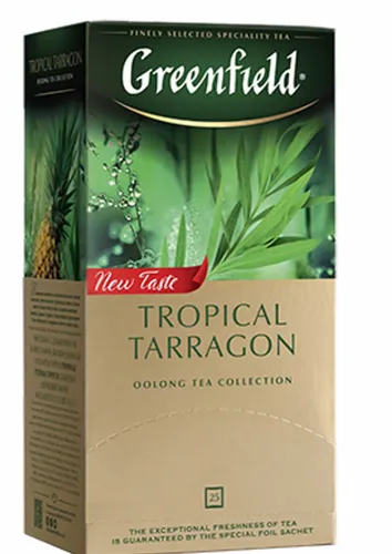 GREENFIELD  TROPICAL TARRAGON   25 Teebeutel Aromatisierter grüner Tee