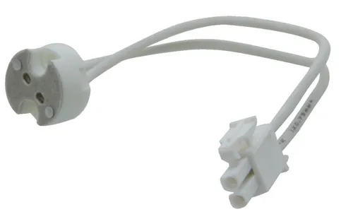 LDBS Heitronic 29016 Keramikfassung Universal für G4 GU4 GU5,3 und GY6,35 1,6 m Kabel + AMP Stecker