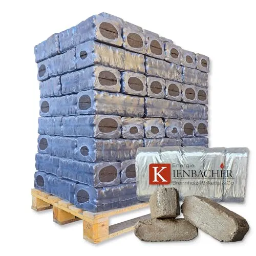 1000kg Palette Torfbriketts Torfkohle Naturkohle Braunkohle Gluthalter Dauerbrenner Kamin Ofen Brenn Holz Heiz Kohle Brikett | Energie Kienbacher (1000)