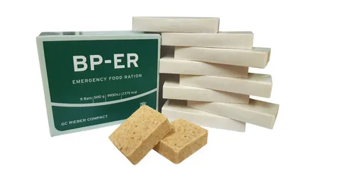 BP-ER Nahrungsrationen 500 g, Survival-Riegel, 9 Stück
