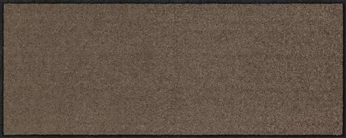 Salonloewe Fußmatte 040X100 cm Taupe - Elegante Schmutzfangmatte - Hochwertige 100% Polyamid Fußmatte, rutschfest und pflegeleicht. Ideal für Innen- und Außenbereich, strapazierfähig und für Allergiker geeignet.