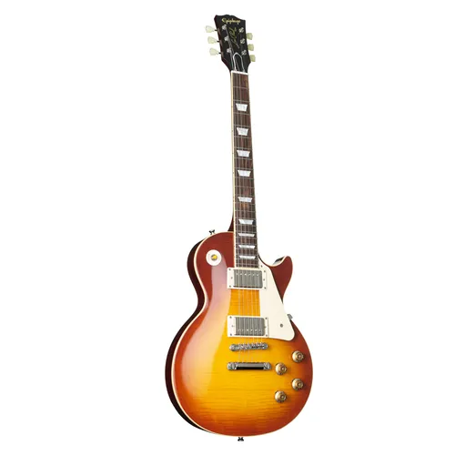 Epiphone 1959 Les Paul Standard Reissue Southern Fade E-Gitarre - Authentisches Reissue-Modell der legendären 1959 Les Paul mit Mahagoni-Korpus, AAA-Ahorn-Decke und zwei Gibson Custombucker-Pickups. Ideal für Vintage-Liebhaber, inklusive Hardshell Case für sicheren Transport.