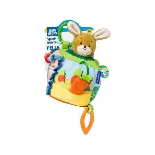 Ravensburger ministeps 4584 Spielwürfel Pelle, schmuseweicher Activity-Würfel mit Knisterfolie und Beißring, Baby Spielzeug ab 6 Monaten
