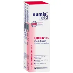 Numis Med Urea 10% Fußcreme - Spezialpflege für sehr trockene Füße, zieht schnell ein und schützt vor Austrocknung. Ideal auch bei Neurodermitis und Psoriasis. Für spürbar weiche und geschmeidige Füße.