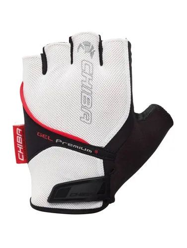Chiba Gel Premium Fahrradhandschuhe in Weiß, Größe XXL - Hochwertige Fahrradhandschuhe mit elastischer Oberhand und robuster Innenhand für optimalen Grip. Mit AirVent-System für beste Belüftung und Poron-Polsterung für Komfort bei langen Fahrten. Waschbar bis 30 °C.