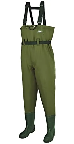 DAM Taslan Chest Wader, Overalls, Wathosen, All Fishing, Unisex, Grün, EU 40 | UK 6