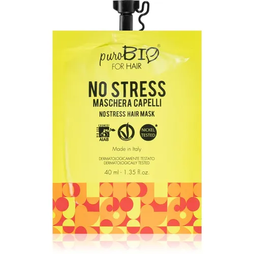 puroBIO Cosmetics No Stress revitalisierende Maske für die Haare 40 ml