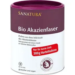 Sanatura Akazienfaser 300 g - ballaststoffreich & vegan - Nahrungsergänzungsmittel mit 100% biologischer Akazienfaser, ideal zur Unterstützung einer gesunden Verdauung. Geschmack- und geruchlos, perfekt für Joghurt und Getränke!
