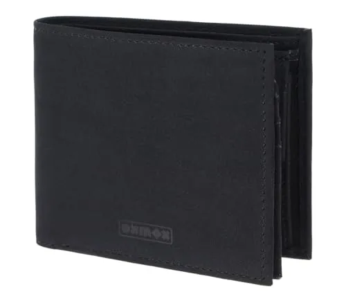 Oxmox Geldbörse New Cryptan RFID Protect - Querformat Geldbörse in Pure Print Black, strapazierfähig und wasserabweisend, ideal für den modernen Mann