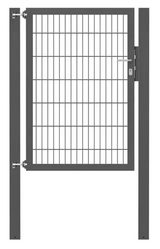 Alberts Einzeltor Flexo Plus anthrazit 100x140 cm - Hochwertiges Einfahrtstor aus feuerverzinktem Stahl mit anthrazitfarbener Kunststoffbeschichtung. Ideal für Einfahrten, inkl. Zubehör für einfache Montage und sicheren Halt.